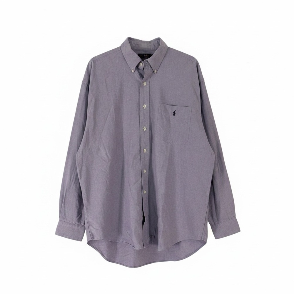 Polo Ralph Lauren Big Shirt Mens XL Purple Oxford Button Down Long Sleeve Cotton